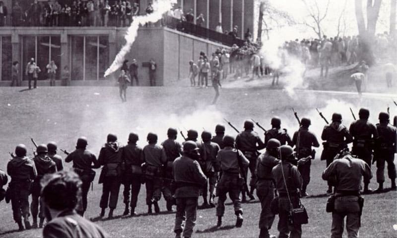 Kent State riot (courtesy kentstate1970.org)