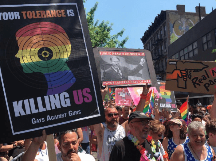 Gays Against Guns at Gay Pride Parade (courtesy pix11.com)