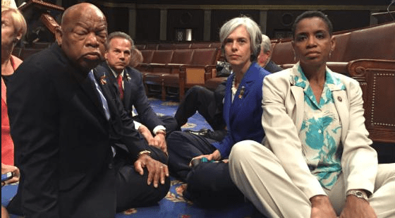 Democratic sit-in (courtesy time.com)