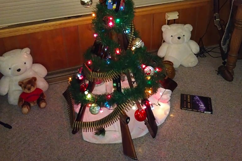 gun christmas tree