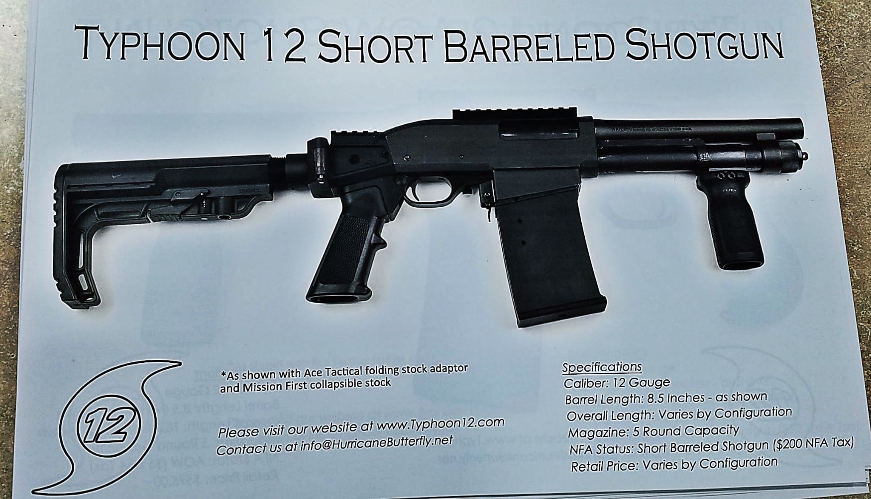 New From Hurricane Butterfly: Typhoon 12 Magazine-Fed Shorty Shotty at SHOT...