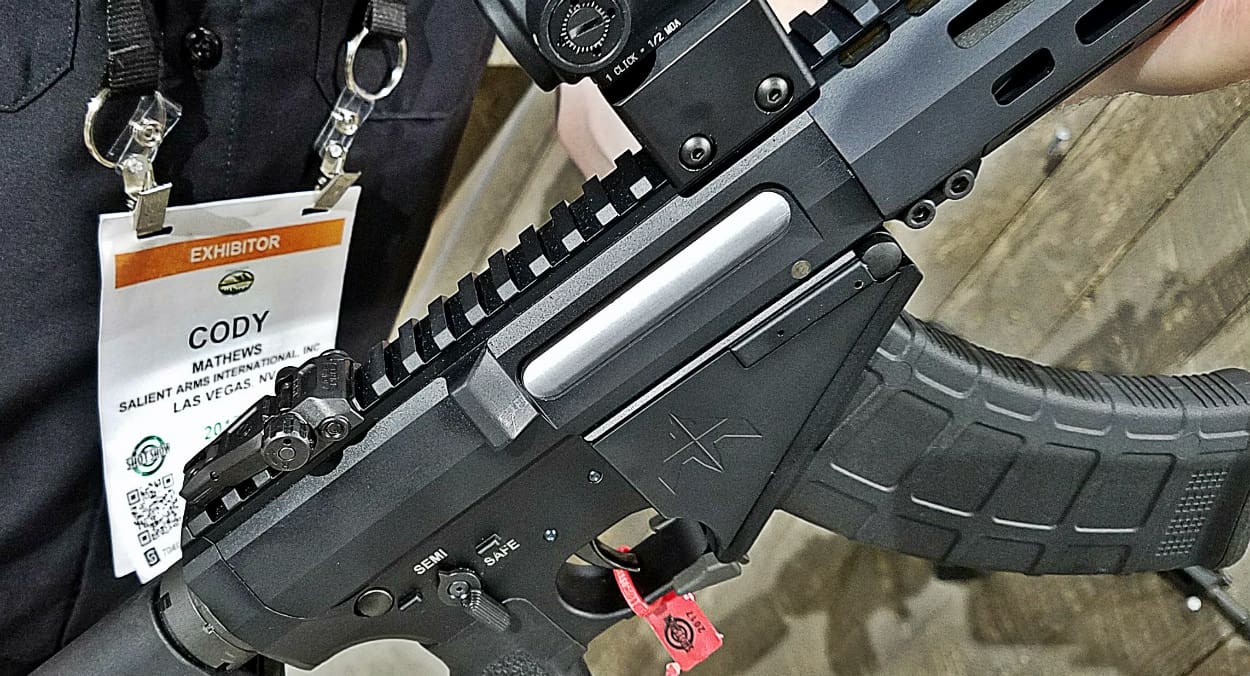 AK magazines rock into place in the traditional fashion, although the mag r...