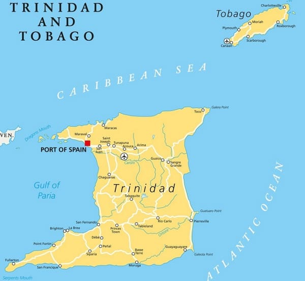 Trinidad and Tobago map - The Truth About Guns