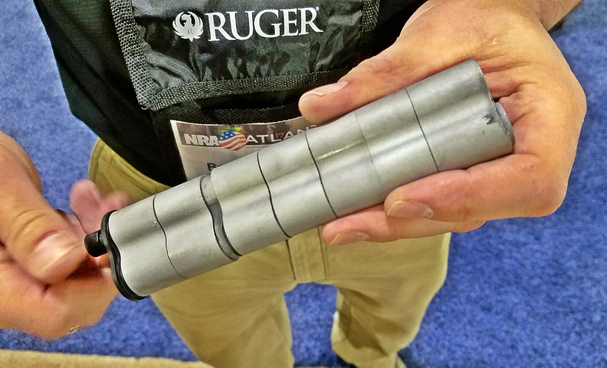 New From Ruger: Silent-SR Integrally-Suppressed 10/22 Takedown Barrel.