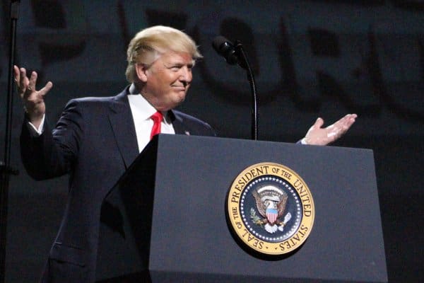 President Trump at NRA 2017.