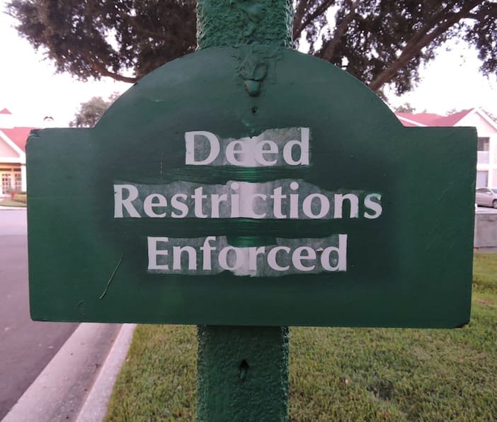 deed restrictions enforced