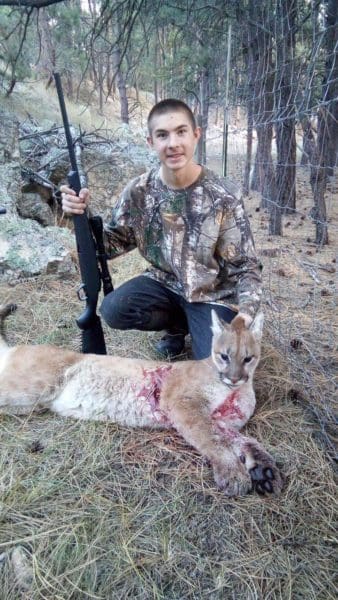 teen shoots cougar who killed goat