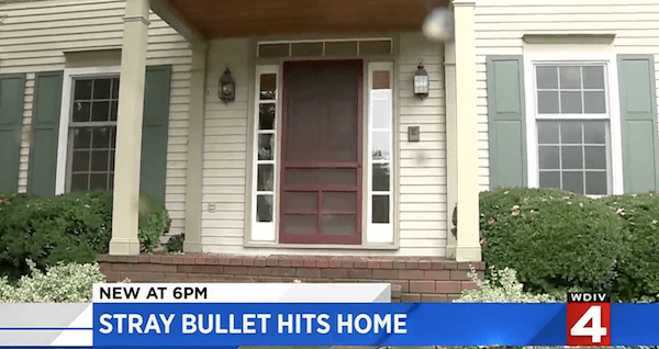 Stray bullet from Michigan State Police hits nearby home (courtesy clickondetroit.com)