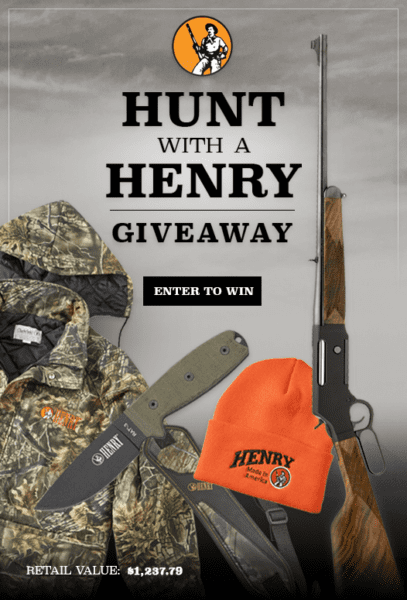 Enter the Hunt with a Henry Giveaway for a chance to win a Henry Long Ranger Rifle