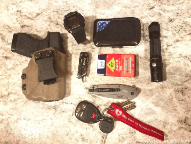 Brad Olmsted's everyday carry gear featuring a GLOCK 43
