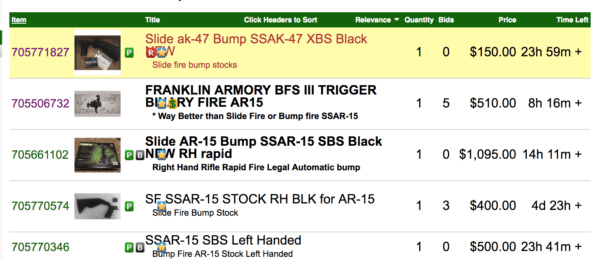 Screen Shot of gunbroker.com bump fire stock search result 2017-10-07 at 9.18.14 AM