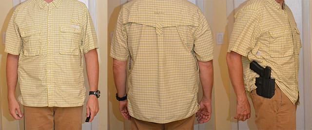 The right shirt can make all the difference when avoiding printing while carrying a gun. 