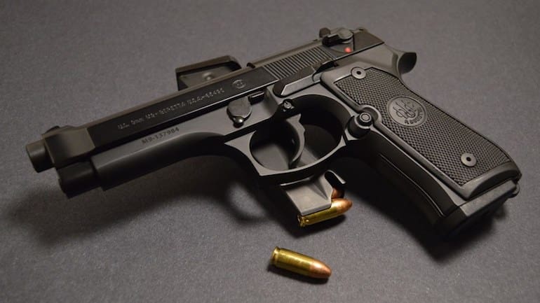 Beretta M9 9mm pistol (courtesy ammoland.com)