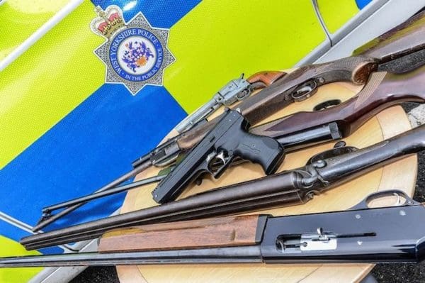 Firearms turned in during UK amnesty (courtesy examiner.co.uk)