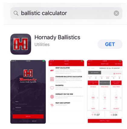 Hornady Ballistics free ballistic calculator