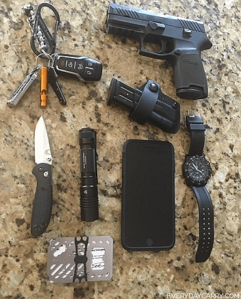 Will's EDC gear featuring a SIG SAUER P320