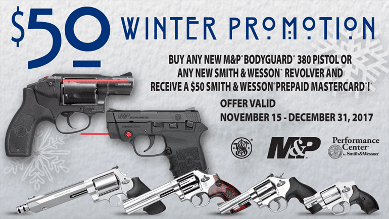 Smith & Wesson winter promotion $50 rebates