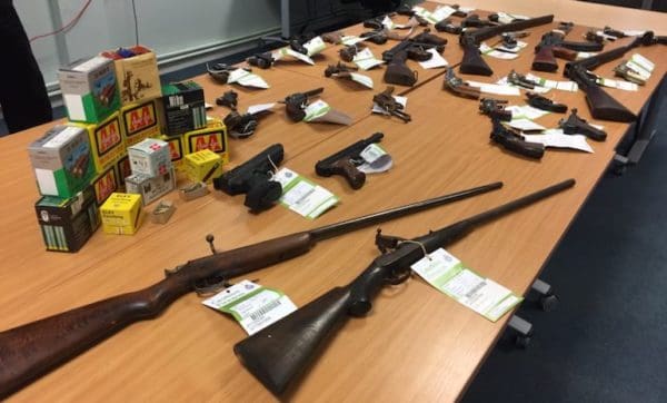 The North Yorkshire firearms amnesty's haul (courtesy northyorkshire.police.uk)