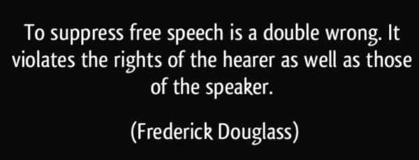 Frederick Douglas on free speech (courtesy quotesfav.com)