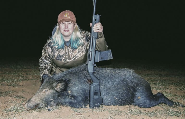 The new Remington 870 DM goes hog hunting in Texas.