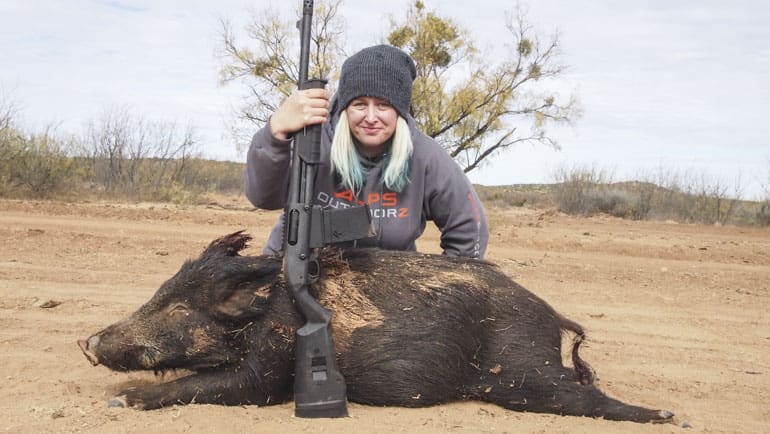 The new Remington 870 DM goes hog hunting in Texas