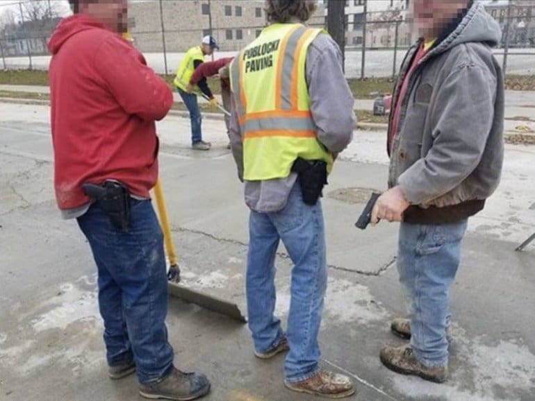 Milwaukee sewer workers packing heat