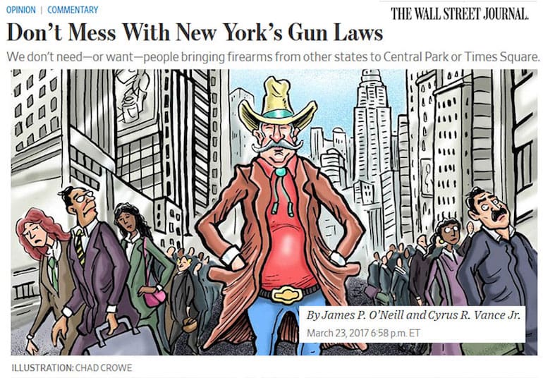 The New York Times' view of Concealed Carry Reciprocity (courtesy ammoland.com)