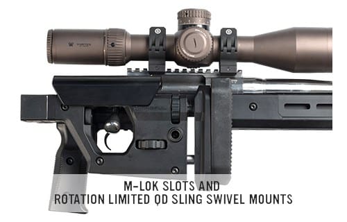 M-LOK® slots on Magpul Pro 700 rifle chassis(courtesy magpul.com)