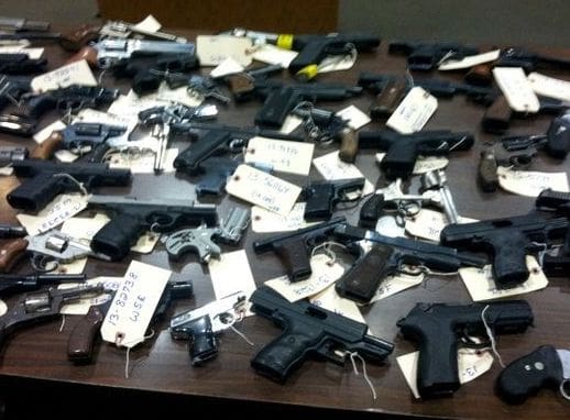 Guns confiscated by the Provuidence police (courtesy usatoday.com)
