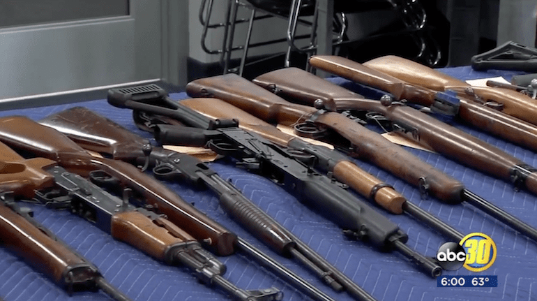 Rifles confiscated by the Fresno PD (courtesy abc30.com)