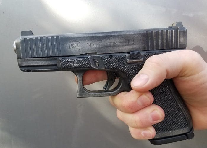 Wilson Combat Glock 19 in hand(image courtesy of JWT for thetruthaboutguns.com)