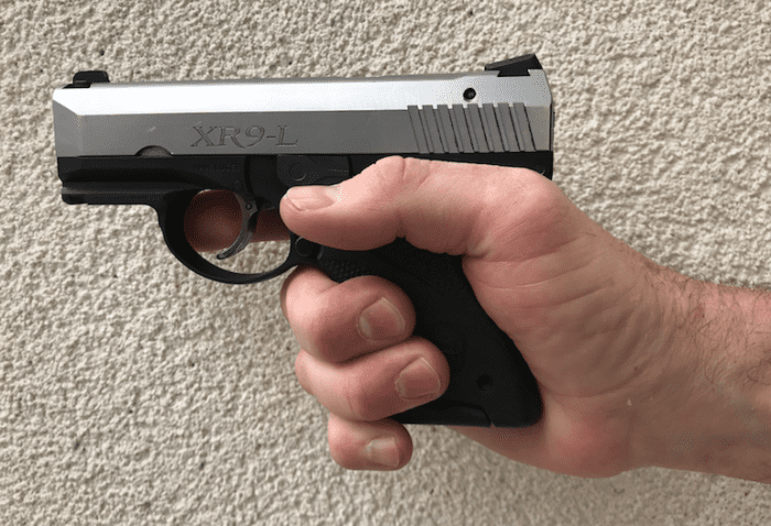 Large-handed Texan gets to grips with prototype Bond Arms XR9-L (courtesy thetruthaboutguns.com)