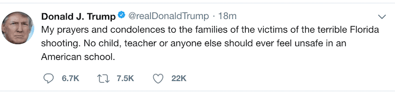 President Trump tweet