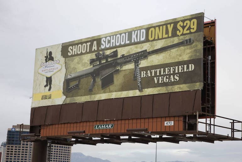 Battlefield Vegas modified billboard (courtesy reviewjournal.com)