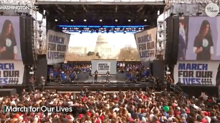 March for Our Lives sing song