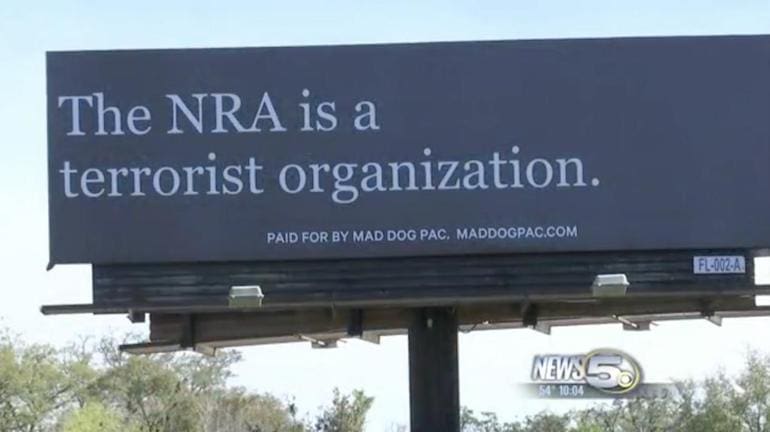 NRA is a terrorist organization (courtesy theblaze.com)