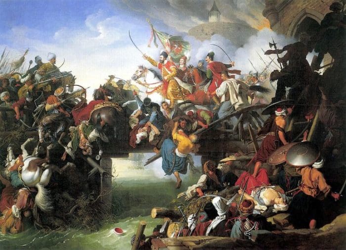 Pyrrhic victory - Johann Peter Krafft Final Charge from the fortress of Szigetvar (courtesy wikipedia.org)