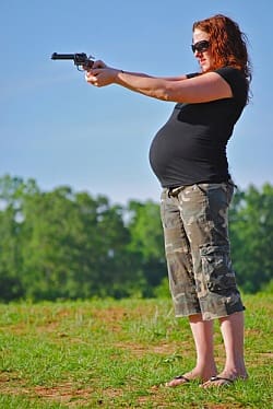 Shooting while pregnant (courtesy theshooterslog.com)