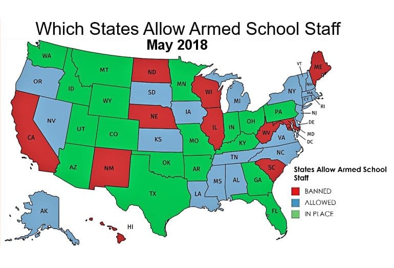 More States Allowing Armed School Staff