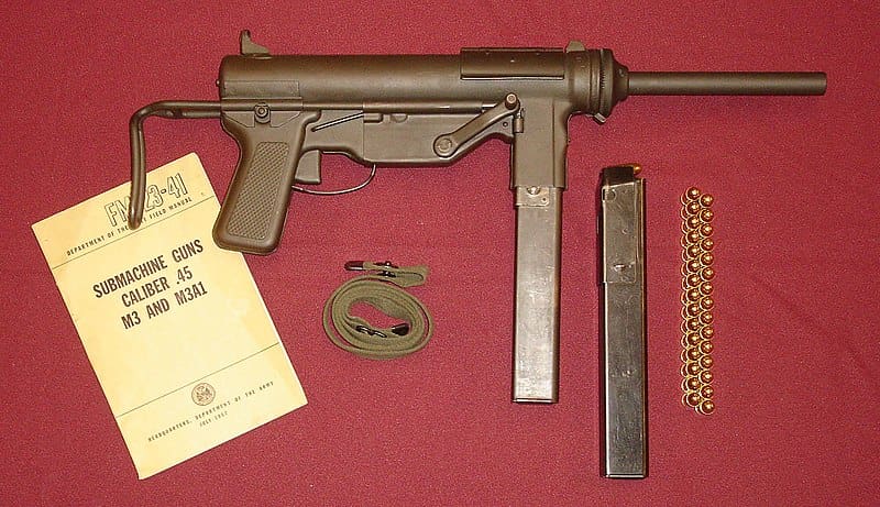 M3A1 Grease Gun Submachine Gun Machine Gun