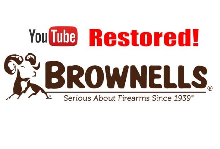 Following Negative Publicity, YouTube Restores Brownells' Channel
