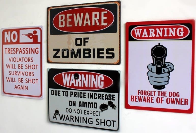 Problematic Signs for Gun Owners