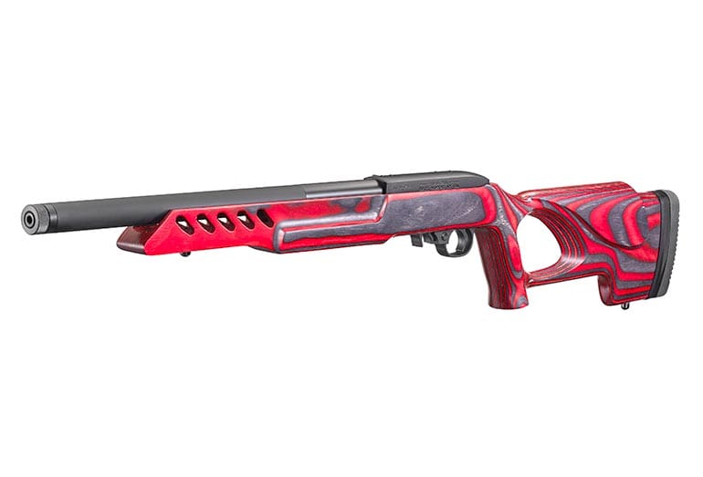10/22® Target Lite with Red and Black Laminate Thumbhole Stock