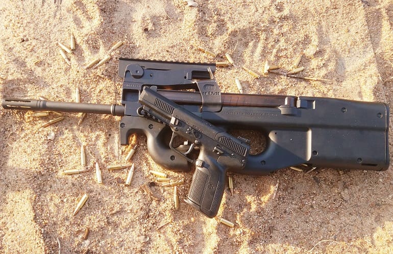 FN PS90 and FiveseveN (image courtesy JWT for thetruthaboutguns.com)