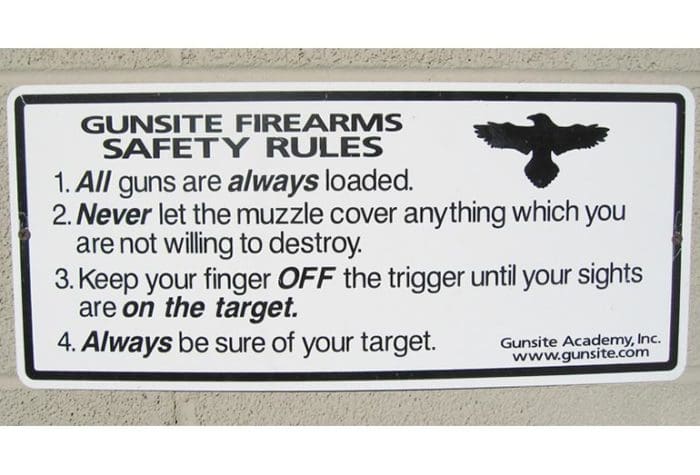 Four Rules Firearms Safety Gun Gunsite