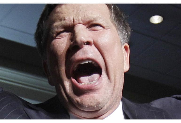 John Kasich Ohio Governor Angry Frustrated Gun Control