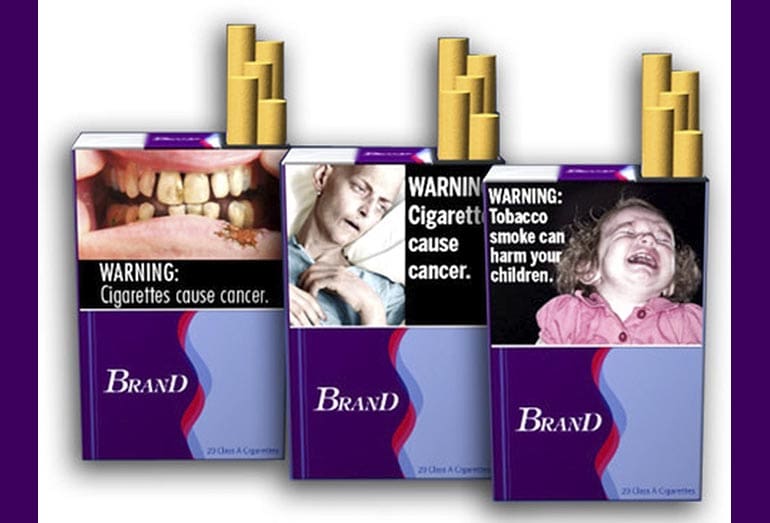 Cigarette warning labels