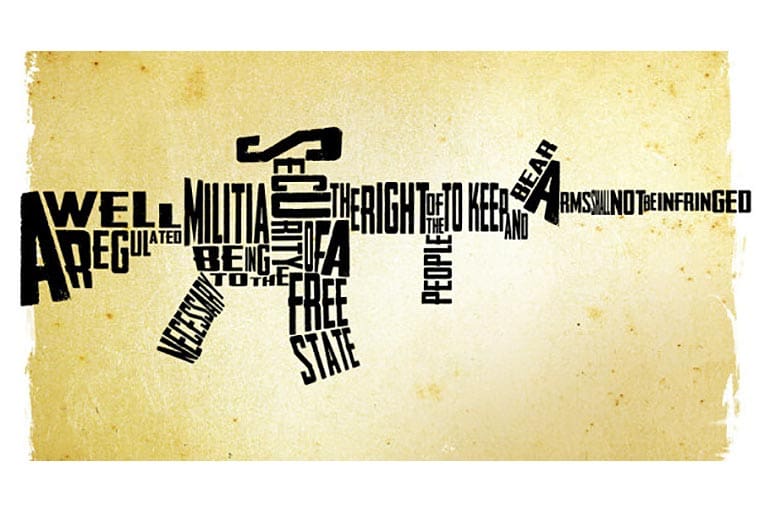 Second Amendment graphic rifle