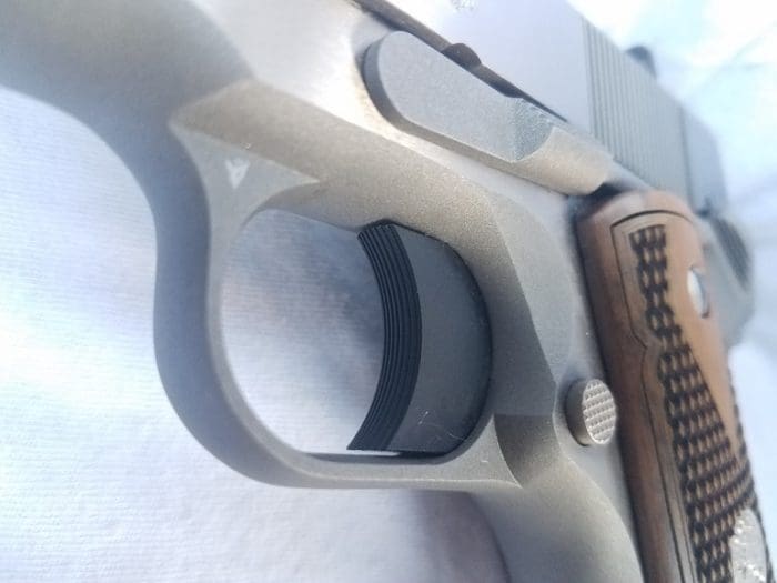 Colt Government 38 Super caliber trigger (image courtesy JWT for thetruthaboutguns.com)