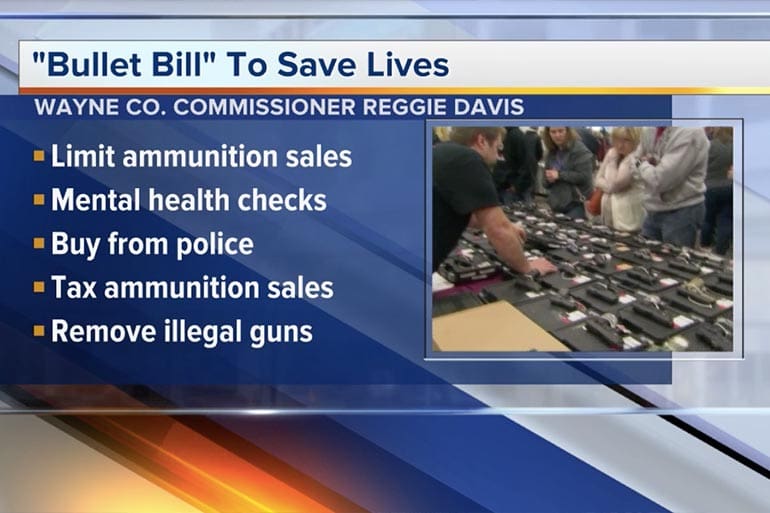 Wayne County Commissioner Reggie Davis Bullet Bill Mental Health Ammunition
